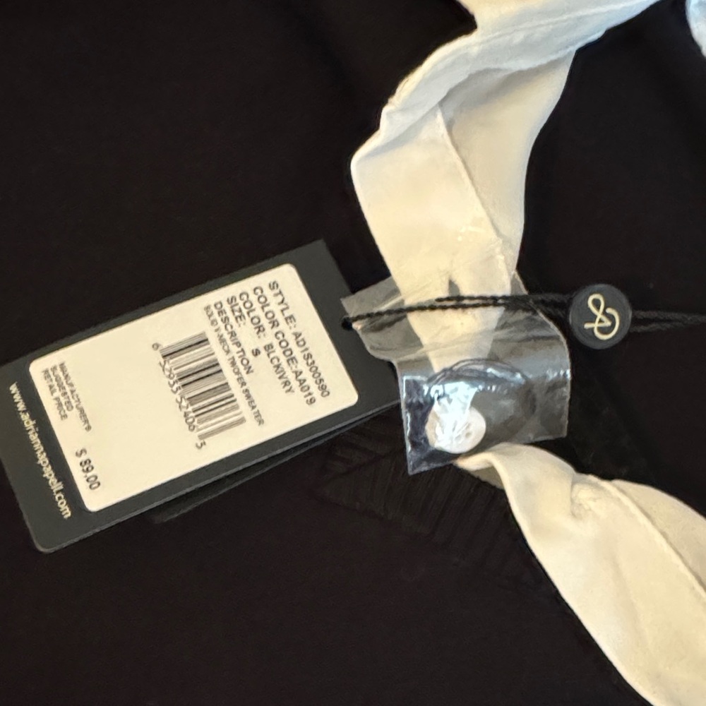 Adrianna Papell Black and White Button Down Shirt - Picture 5 of 7